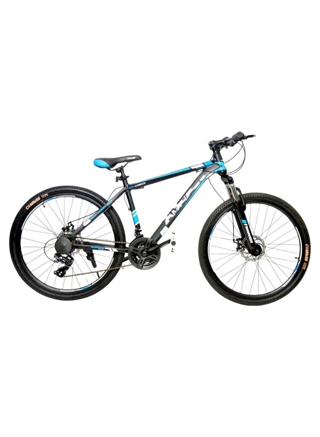 StarKids 26-inch professional mountain bike – Lightweight and durable 6061 aluminum frame – 21-speed Shimano drivetrain – Front suspension – Powerful disc brakes – Suitable for rough and sandy terrain - Image 1